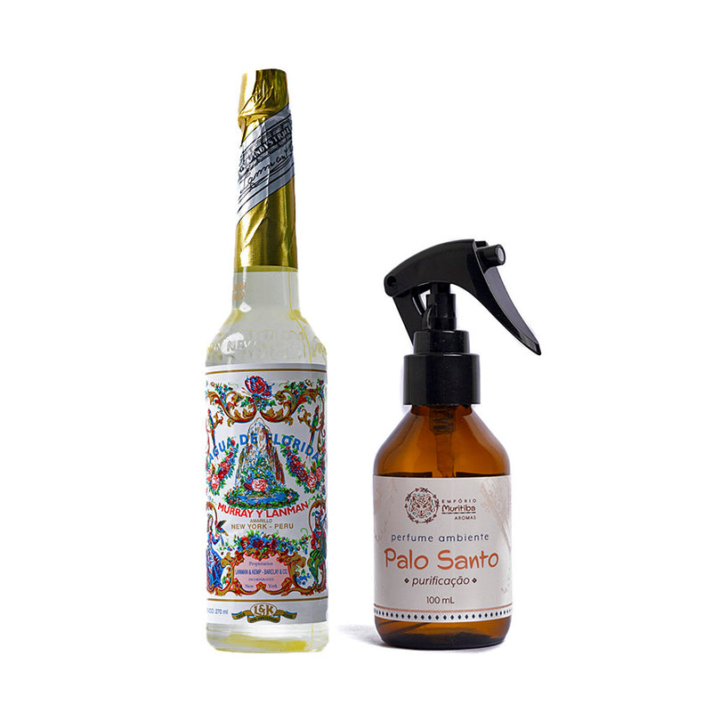 Kit Água de Florida Peruana 270ml e Spray Palo Santo 100ml