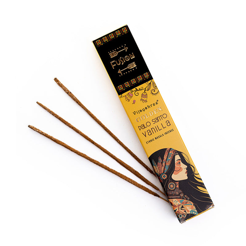 Incenso Indiano Vijayshree Golden Nag Palo Santo e Vanilla