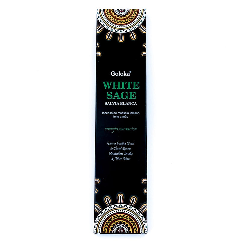 Incenso Indiano Goloka Massala White Sage | Sálvia Branca 15g