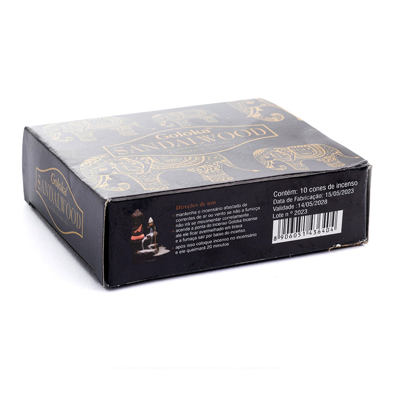 Incenso Indiano Goloka Cascata Sandalwood Sândalo