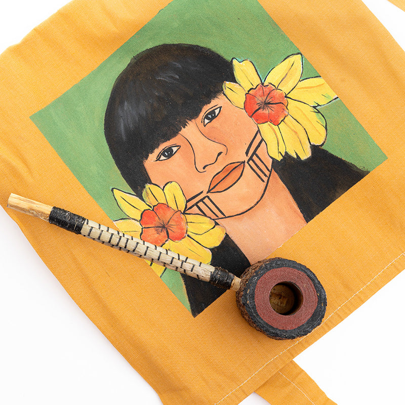 Kit Bolsa Artesanal Indígena Fulni-ô e Cachimbo de Jurema