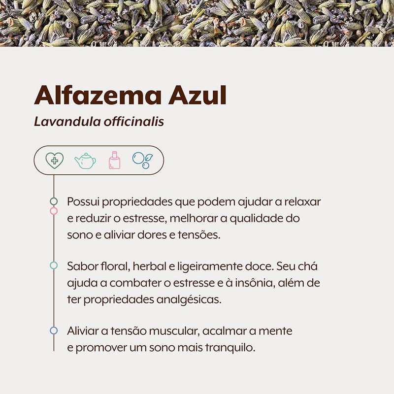 Alfazema Azul | Lavanda | Flores 100g