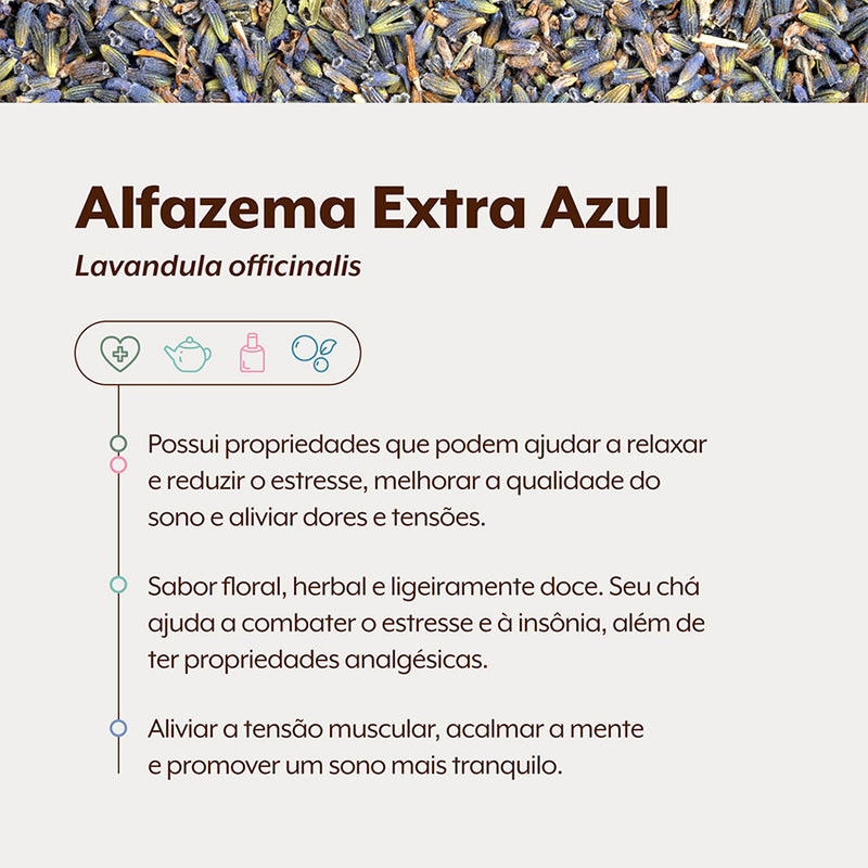 Alfazema Extra Azul | Lavanda | Flores 250g