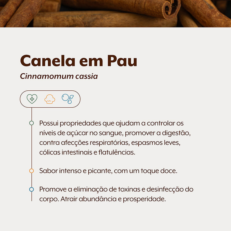 Canela Cassia em Pau 100g