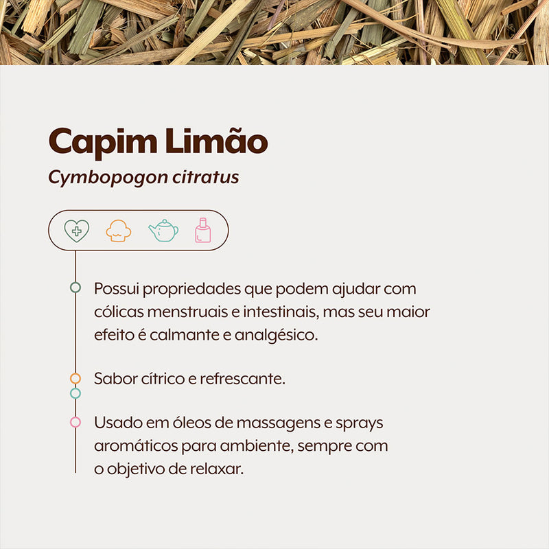 Capim Limão Folhas 250g