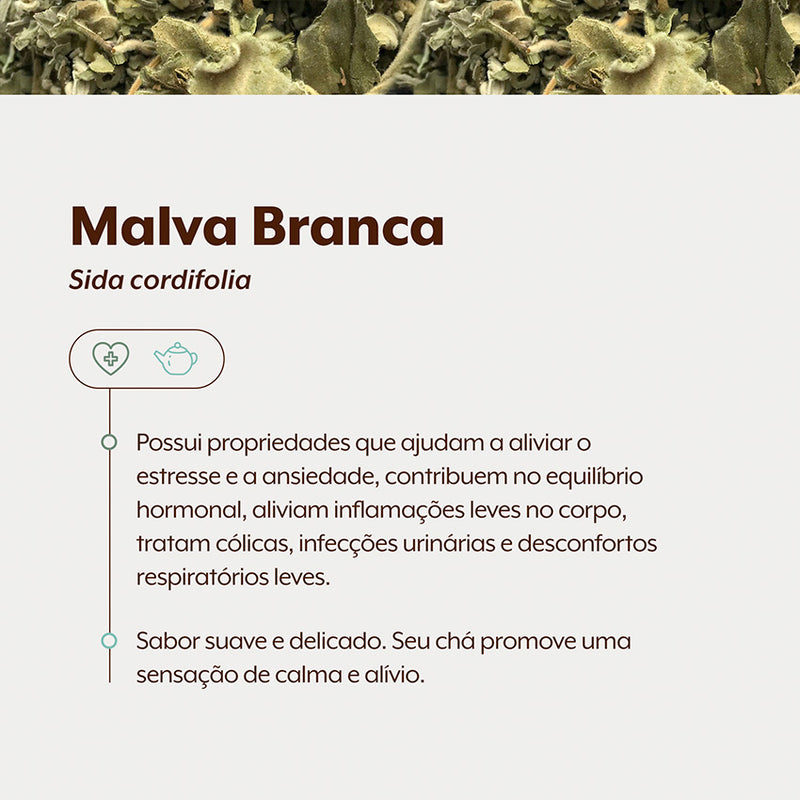 Malva Branca Folhas 1Kg