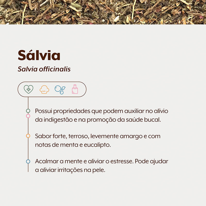 Sálvia Officinalis Folhas 100g