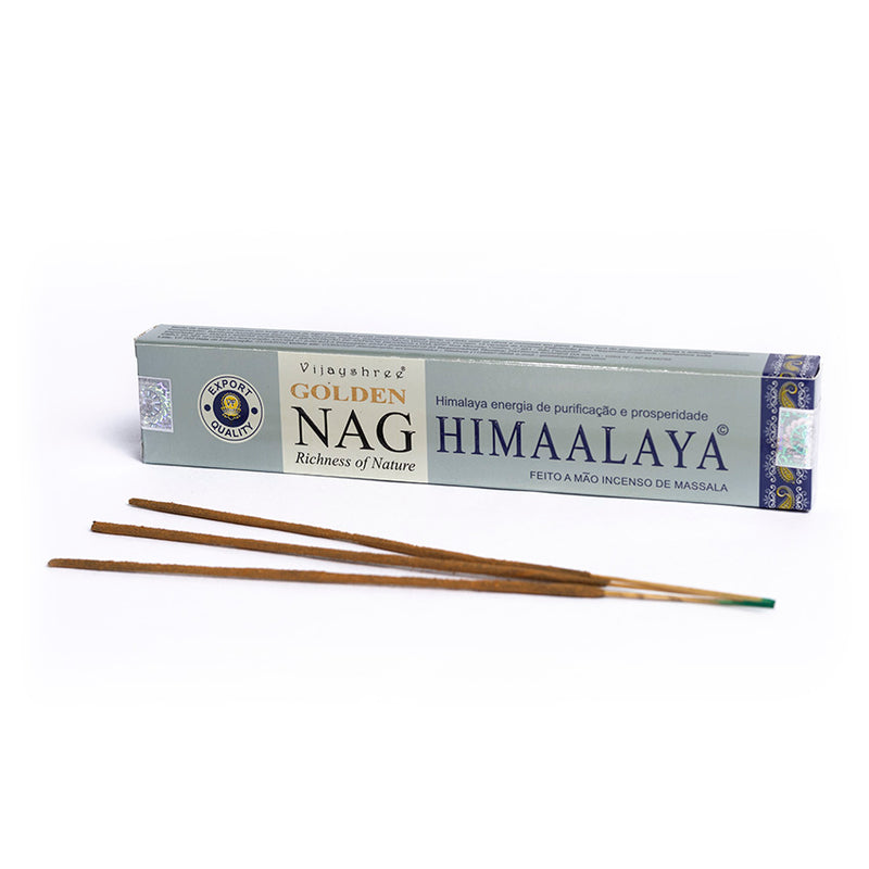 Incenso Indiano Vijayshree Golden Nag Himalaya 15g - Empório Muritiba