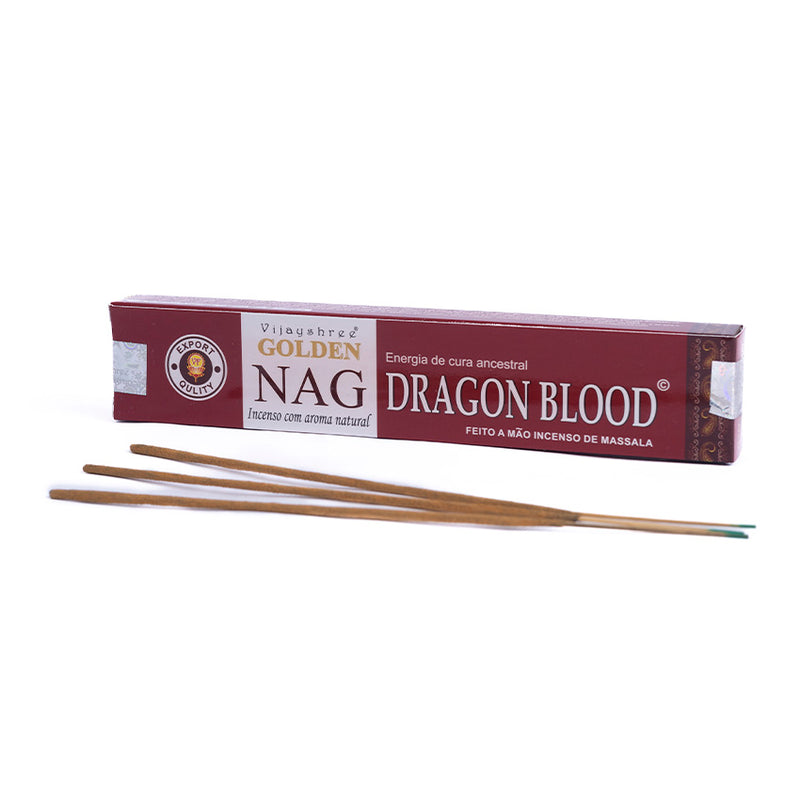 Incenso Indiano Vijayshree Golden Nag Dragon Blood 15g - Empório Muritiba