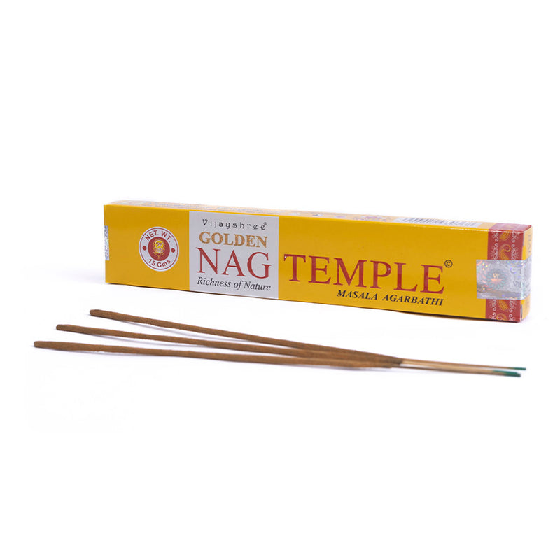 Incenso Indiano Vijayshree Golden Nag Temple 15g - Empório Muritiba