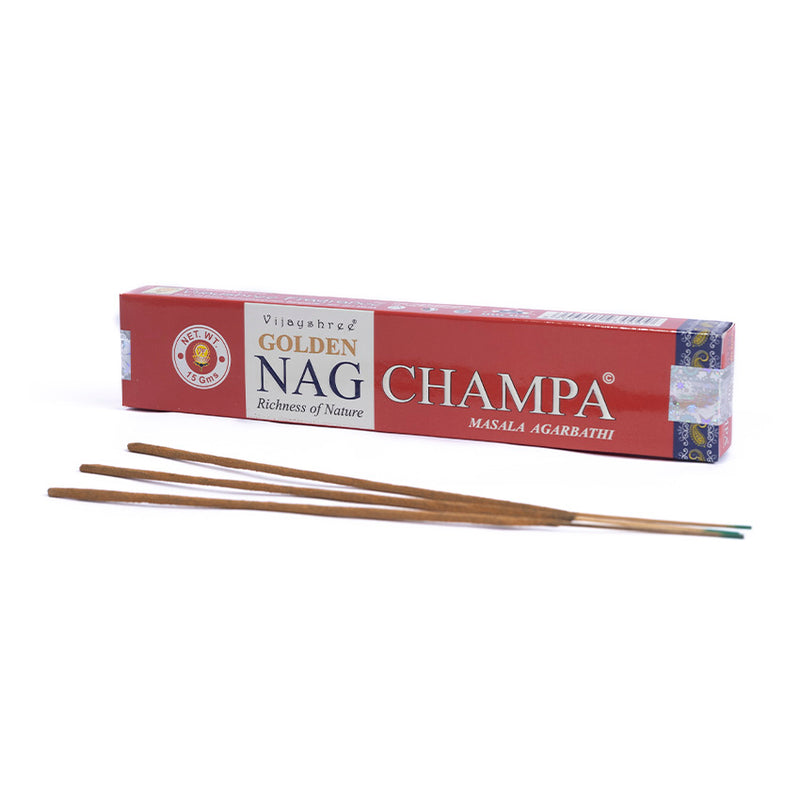 Incenso Indiano Vijayshree Golden Nag Champa 15g - Empório Muritiba