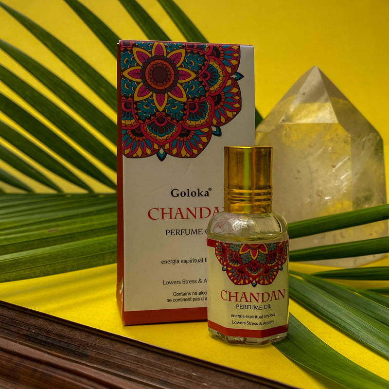 Óleo Perfumado Indiano Goloka Chandan 10ml - Empório Muritiba