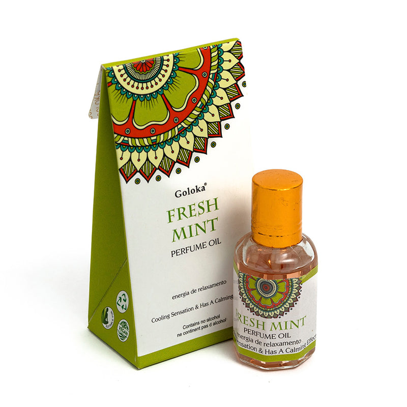 Óleo Perfumado Indiano Goloka Fresh Mint 10ml - Empório Muritiba