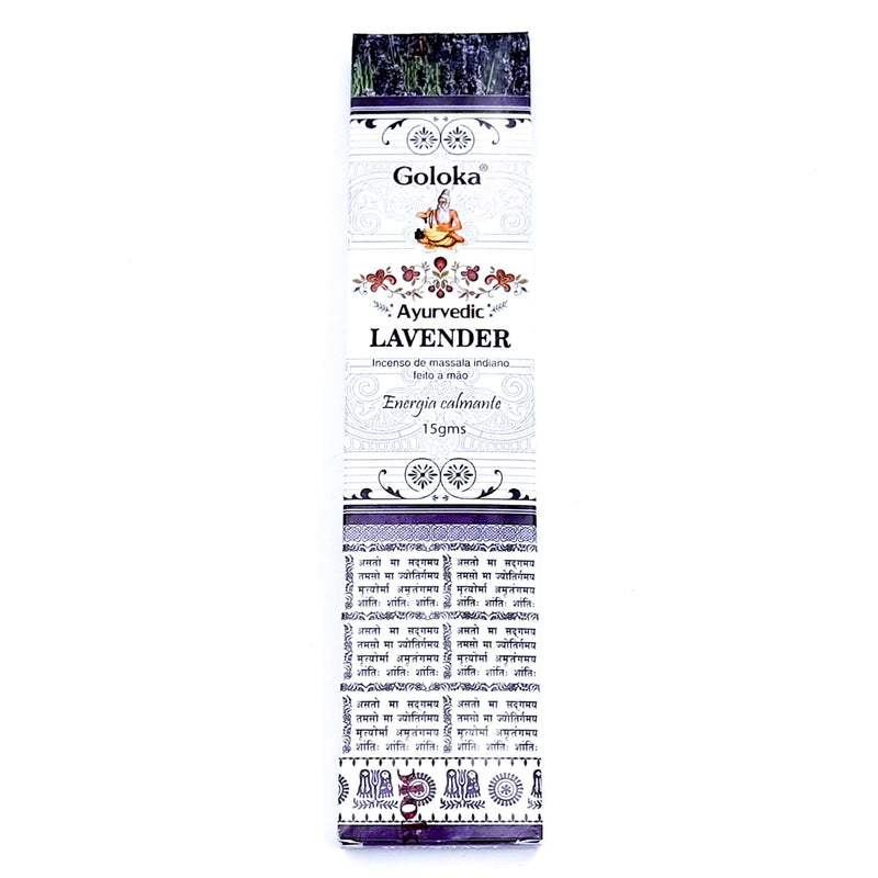 Incenso Indiano Goloka Lavender (Lavanda) 15g - Empório Muritiba