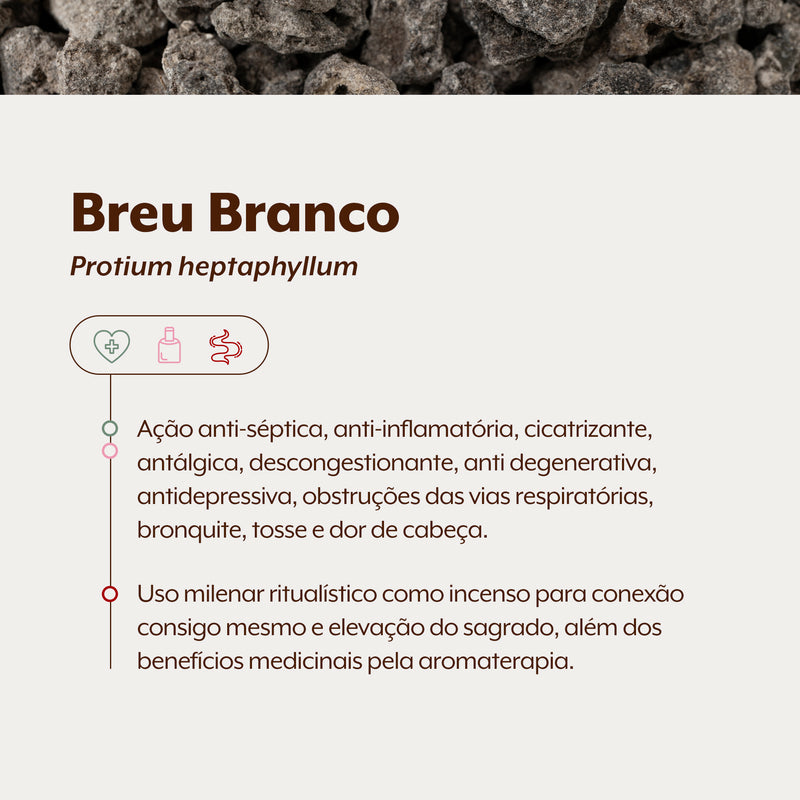 Breu Branco | Amescla | Almécega Resina 50g - Empório Muritiba