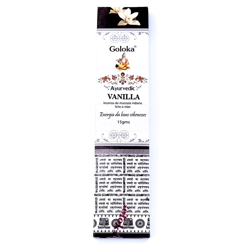 Incenso Indiano Goloka Vanilla (Baunilha) 15g - Empório Muritiba