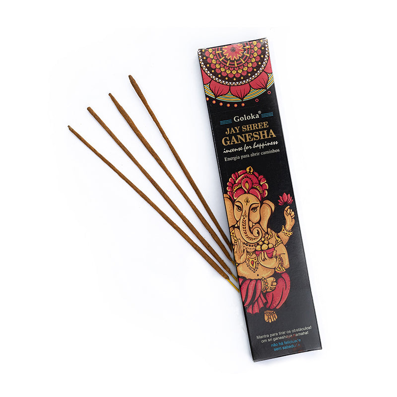 Incenso Indiano Goloka Jai Shree Ganesha 15g - Empório Muritiba